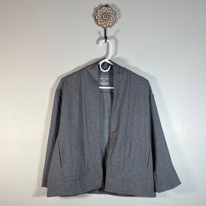 Ministry of Supply Charcoal Knit Cardigan Ultra Soft Bio Based Fabric Blend